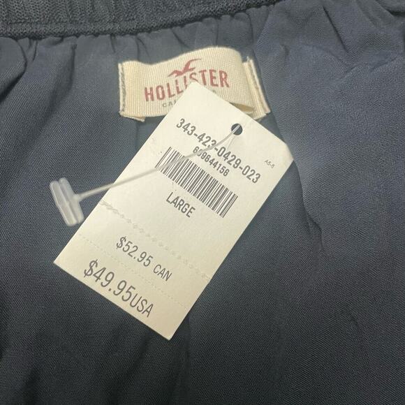 Hollister Black Mesh Sequin Embroidered Mini Skirt Y2K Party Club Skater Large - Picture 3 of 5